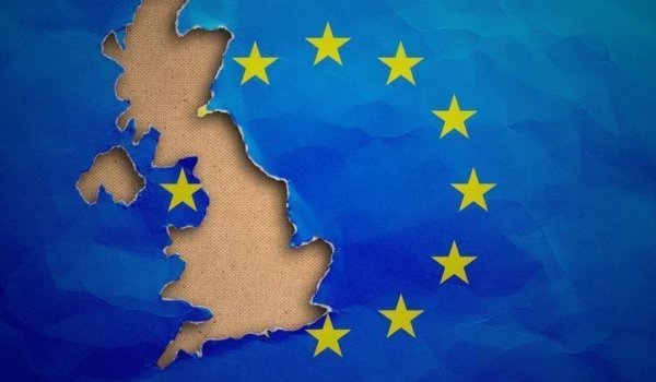EU flag with UK cut out