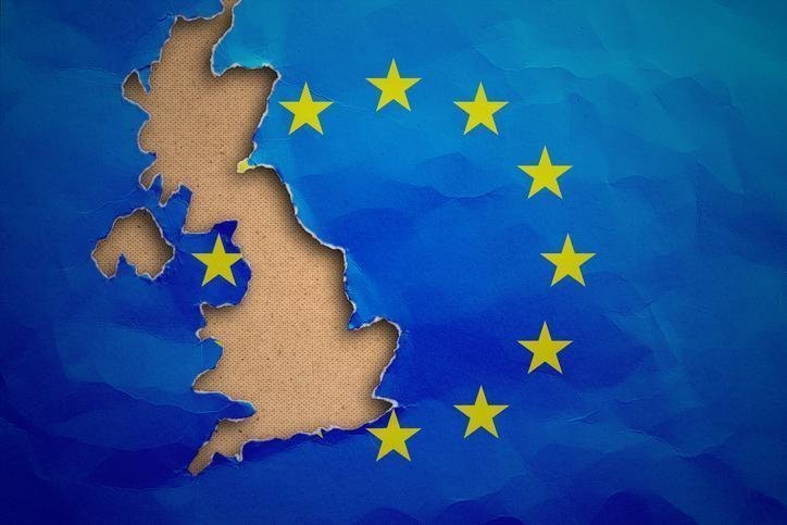 EU flag with UK cut out
