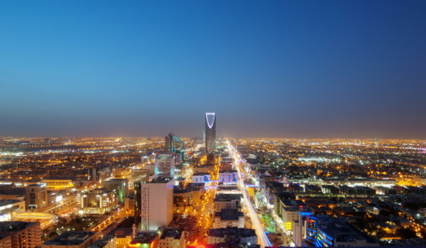 Riyadh skyline at night, Capital of Saudi Arabia